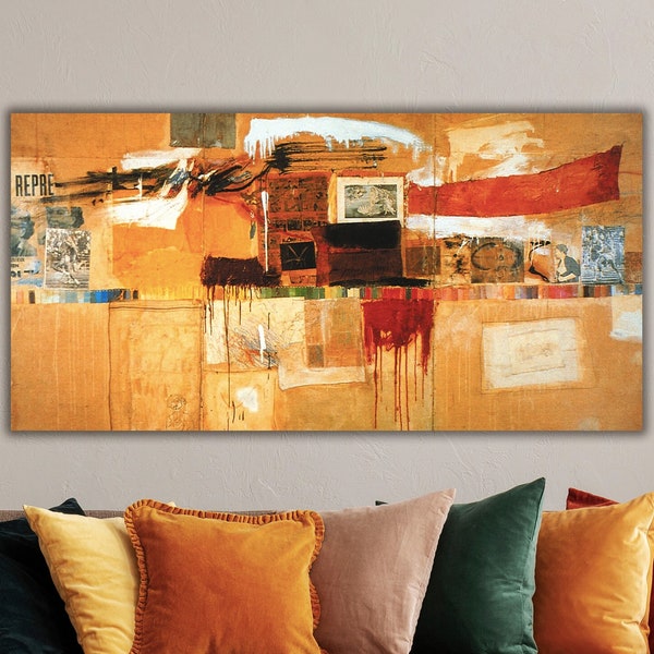 Robert Rauschenberg Pop Art Canvas, Robert Rauschenberg Rebus Poster, American Painter Robert Rauschenberg Artwork, Pop Art Canvas, Abstract