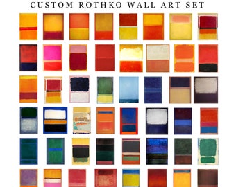 Custom Set of 3 Mark Rothko Wall Art, Set of 3 Rothko Artwork Print, Abstract Artwork Canvas Set, Rothko Custom Set of Poster, Abstract Art