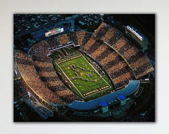 Mountaineer Field Canvas, West Virginia Football Stadium Art