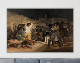 The Third of May 1808 Canvas Art, Goya Masterpiece, Spanish Resistance Poster