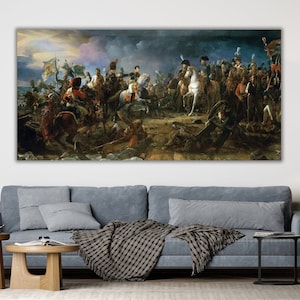 Battle of Austerlitz Wall Art, Napoleon&#39;s Grande Armée at Austerlitz Print,  François Gérard Artwork Poster, Battle of Austerlitz Canvas
