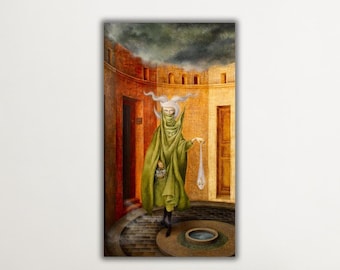 Remedios Varo Print, Mujer Saliendo del Psicoanalista, Surrealist Feminist Art