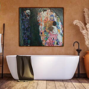 Death and Life by Gustav Klimt Wall Art, Museum Quality Poster, Symbolism Canvas Print, Klimt Masterpiece, Gift Idea, Home Decor Wall Art