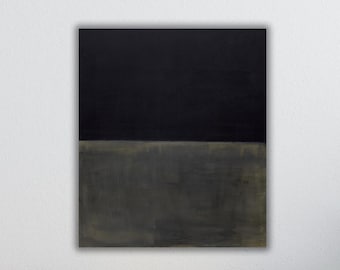 Rothko Black and Grey Canvas Wall Art, Rothko Minimalist Abstract Art Print, Museum Quality Print, Black and Grey Fine Art, Decor Idea