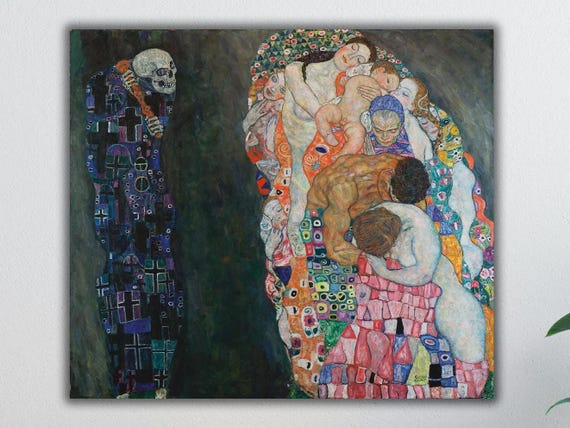 Klimt Death and Life Canvas Print, Museum Quality Art