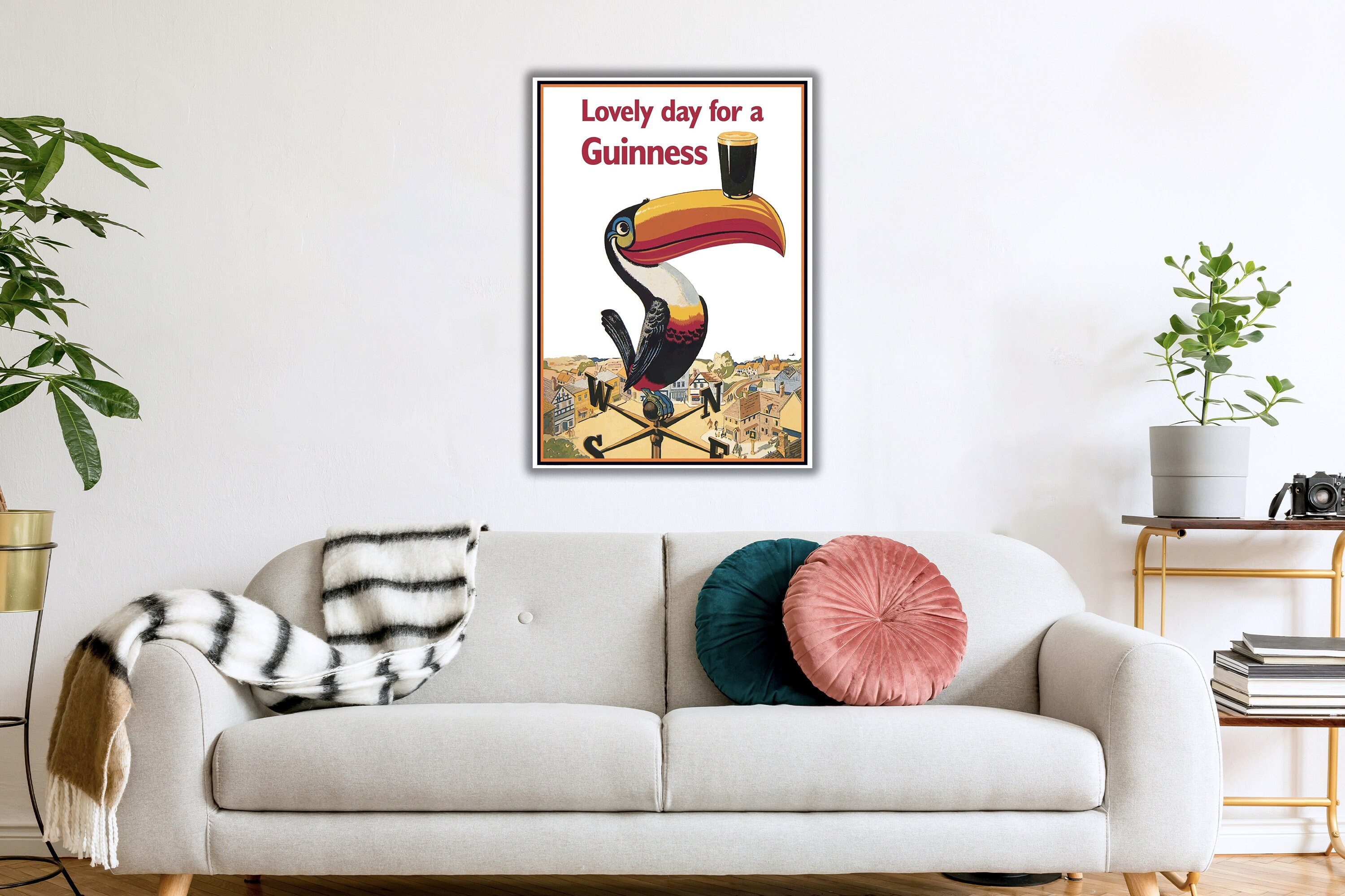 Vintage Guinness Parrot Poster, Irish Beer Print