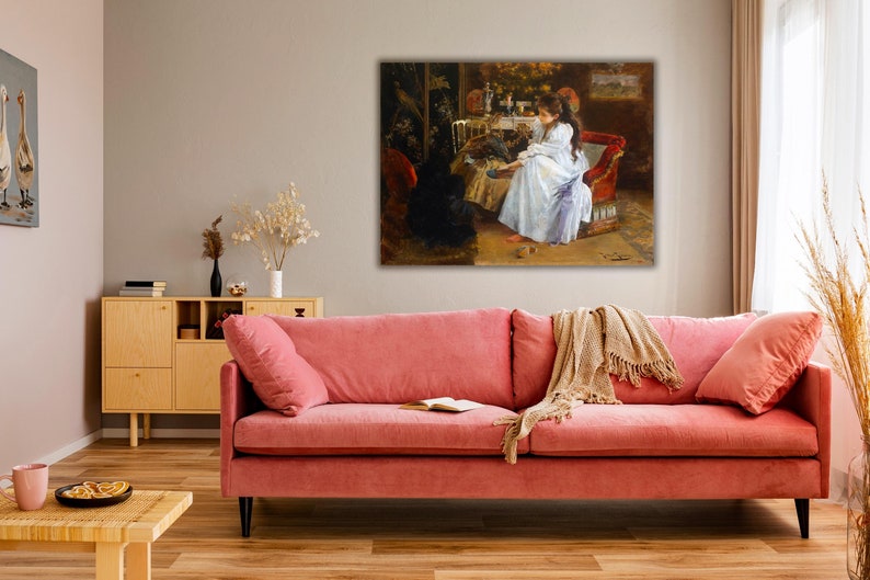 In the Evening by Roma Ribera Work Art, Romantic Vintage Art Print for ...