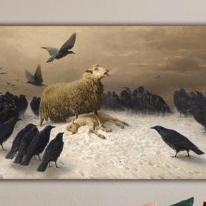 Anguish by August Friedrich Schenck Wall Art, Emotional Art Print, Museum Quality Reproduction, Home Decor Idea, Dramatic Wall Art