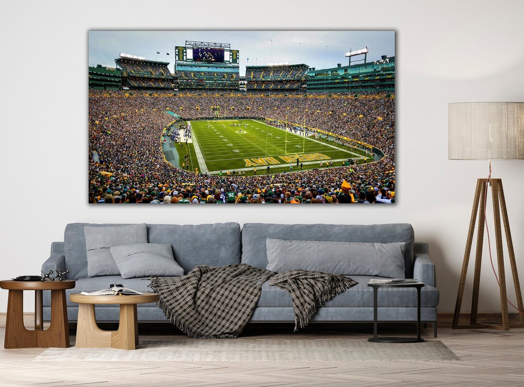 Lambeau Field Canvas Wall Art, Home of the Green Bay Packers Print