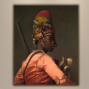 Lámina artística Bashi Bazouk de Jean Leon Gerome, arte mural otomano, decoración de pared con calidad de museo, lienzo de bellas artes, pintura orientalista, idea de regalo