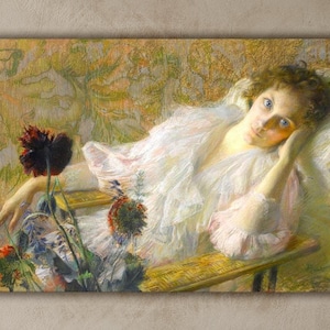 Herbst Seele von Armand Point Wand Kunst, Wohndeko Idee, Symbolistischer Jugendstil Poster Druck, Vintage Kunstwerk, Museumsqualität Leinwanddruck