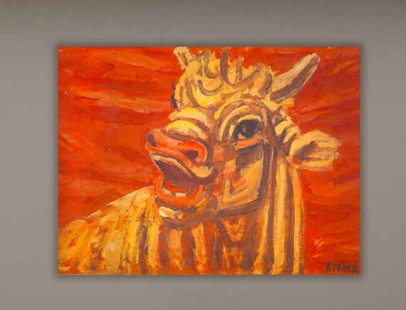 Lee Jung-seob Bull Art Print, Iconic Korean Painting, Vintage Home