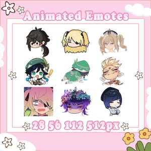 Genshin Emote Set | Ready to Use | Twitch Youtube Kick Discord | Streaming | Emoji