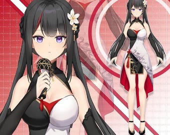 Girl Live2D VTuber Model: Fully Rigged, Ready to Use