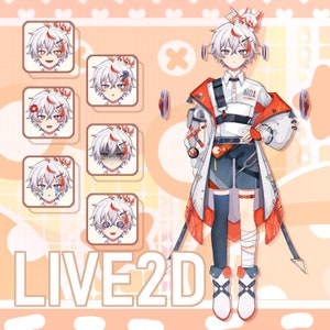 Boy Live2d Vtuber Model for Commercial use | Premade Vtuber Model | Live2D Model | Fully Rigged | Ready to use
