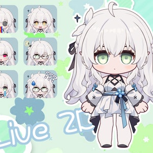 Chibi Live2d Vtuber Model for Commercial use | Premade Vtuber Model | Live2D Model | Fully Rigged | Ready to use