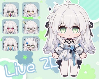 Chibi Live2D Vtuber Model: Fully Rigged, Ready to Use