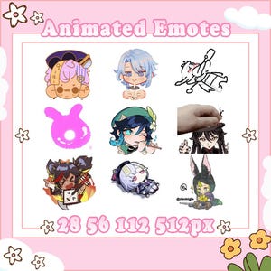 Genshin Emote Set | Ready to Use | Twitch Youtube Kick Discord | Streaming | Emoji