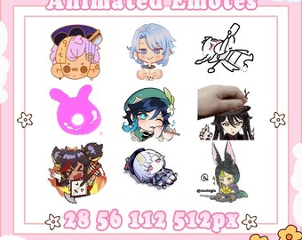 Genshin Emote Set | Ready to Use | Twitch Youtube Kick Discord | Streaming | Emoji