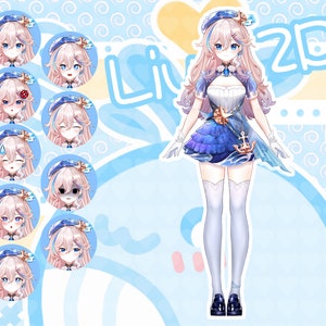 Mädchen Live2D Vtuber Modell für kommerzielle Nutzung | Vorgefertigtes Vtuber Model | Live2D-Modell | Vollständig getakelt | Gebrauchsfertig