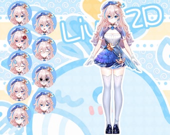 Girl Live2D Vtuber Model: Fully Rigged, Ready to Use