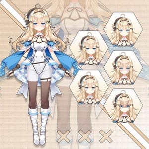 Modelo de Vtuber Girl Live2d para uso comercial / Modelo de Vtuber prediseñado / Modelo Live2D / Completamente equipado / Listo para usar