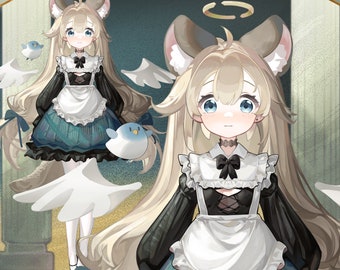 Vorgefertigtes Live2D Vtuber Model: komplett manipuliert, sofort einsatzbereit