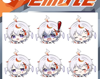 Twitch / Discord Emotes - Chibi Boy - 20 Emotes