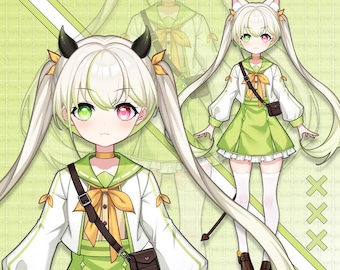 Girl Live2D Vtuber Model: Fully Rigged, Ready to Use