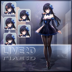 Live2d Vtuber Model for Commercial use | Premade Vtuber Model | Live2D Model | Fully Rigged | Ready to use