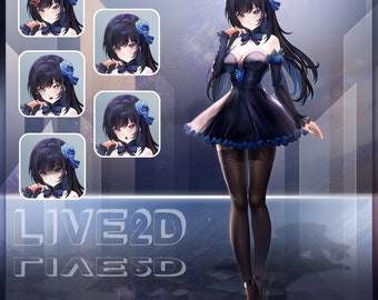 Vorgefertigtes Live2D Vtuber Model: komplett manipuliert, sofort einsatzbereit