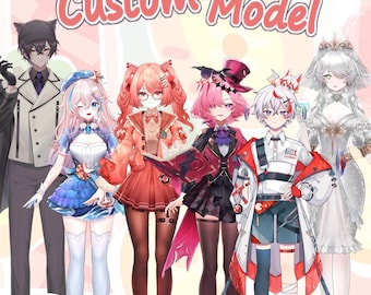 Custom Live2D Vtuber Model Commission: Anime Character Design & Rigging