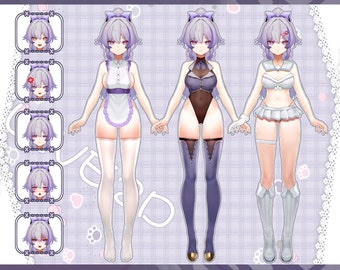 Girl Live2D VTuber Model: Fully Rigged, Ready to Use