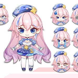 Chibi Live2d Vtuber Model for Commercial use | Premade Vtuber Model | Live2D Model | Fully Rigged | Ready to use