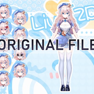 ORIGINAL DATA + PSD | Girl Live2d Vtuber Model for Commercial use | Premade Vtuber Model | Live2D Model | Fully Rigged | Ready to use