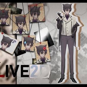 Man Live2d Vtuber Model for Commercial use | Premade Vtuber Model | Live2D Model | Fully Rigged | Ready to use