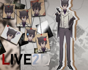Premade Male Live2D VTuber Model: Fully Rigged, Ready to Use (Download)