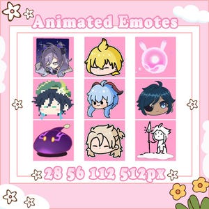 Genshin Emote Set | Ready to Use | Twitch Youtube Kick Discord | Streaming | Emoji