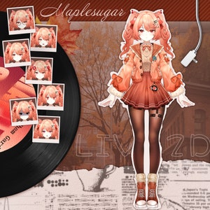 Mädchen Live2D Vtuber Modell für kommerzielle Nutzung | Vorgefertigtes Vtuber Model | Live2D-Modell | Vollständig getakelt | Gebrauchsfertig