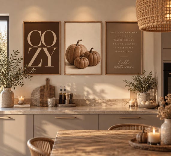 Cozy Autumn Wandbilder | Herbst Poster Set