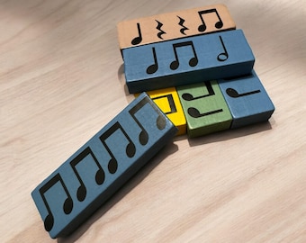 Calcomanías de notas para el centro de música Jenga de primaria ***NO incluye piezas de Jenga***
