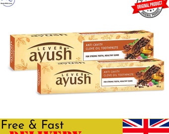 Lever AYUSH Anti Cavity Strong Healthy Clove Oil Toothpaste 40 grams & 120 grams, UK Seller