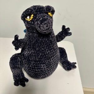 Crocheted Godzilla Plushie