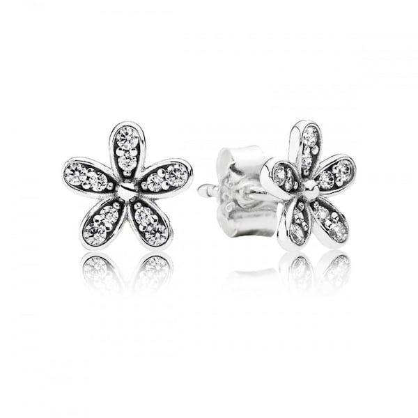 Pandora Sterling Silver Daisy Stud Earrings Timeless Floral Earrings: Daughters Special Gift Choice, Affordable Item Must-have Now In UK