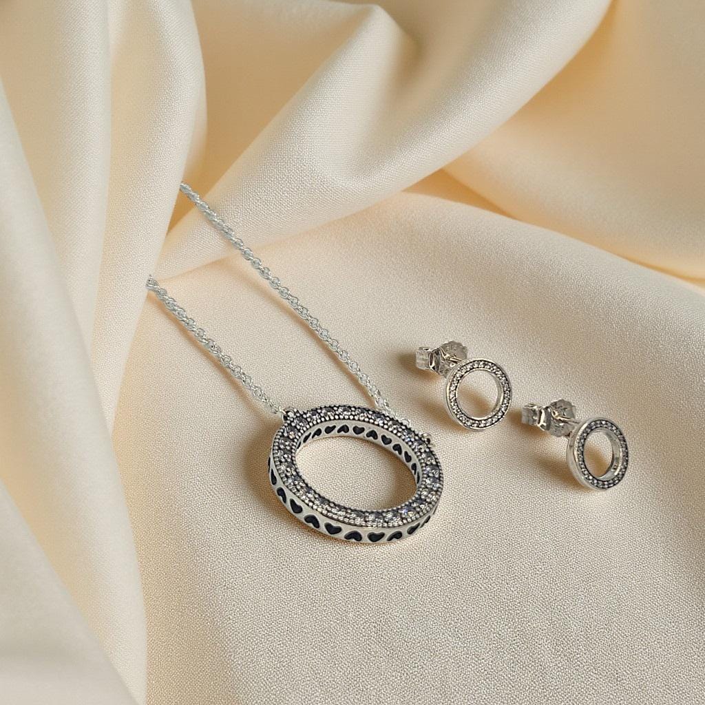 925 Sterling Silver & Genuine Turquoise Set — 20" Necklace, Pendant & Earrings Matching Jewelry - View #8