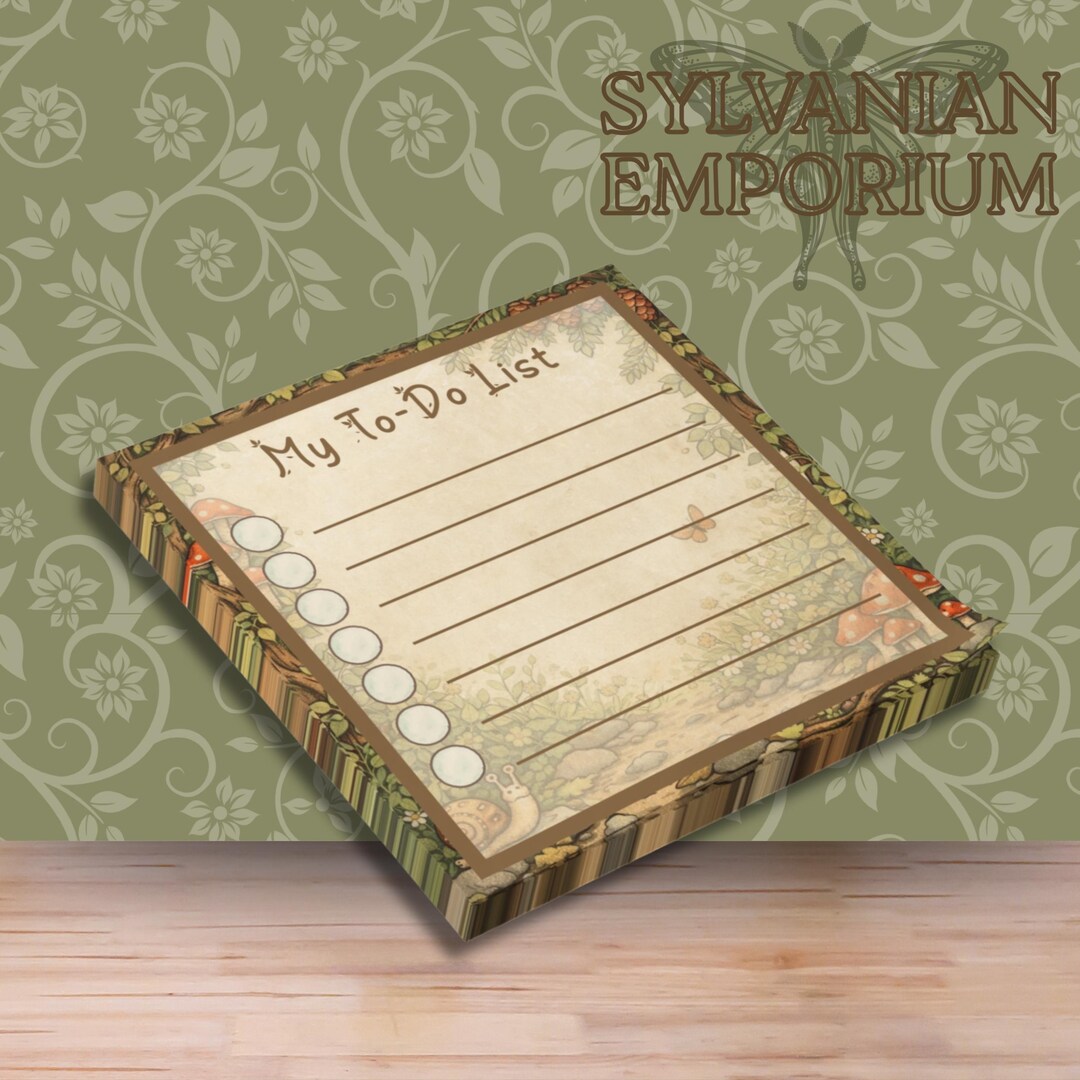 Woodland Summer Sticky Note Notepad - Whimsical Stationery Tool Post-it ...