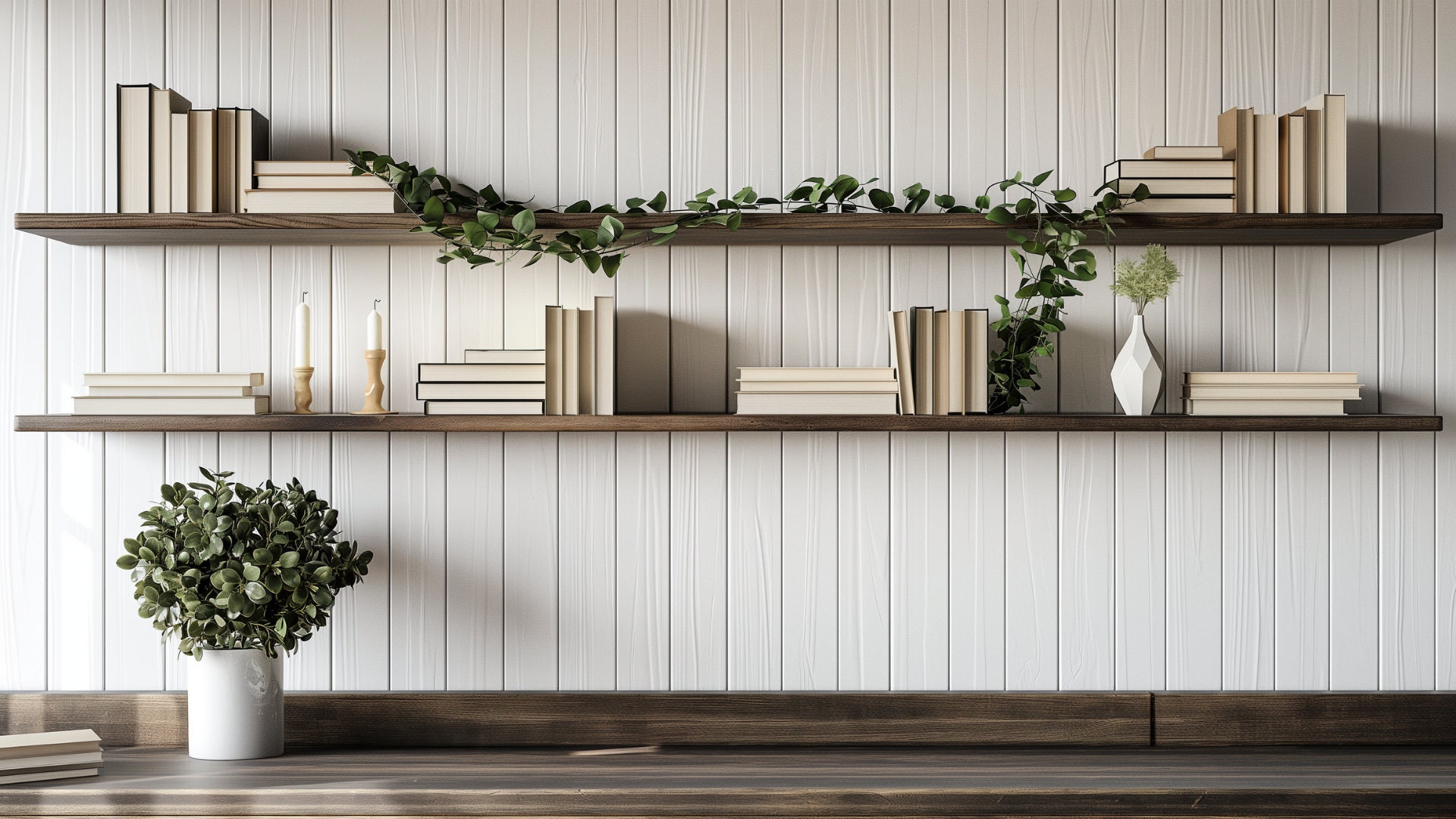 Virtual Bookshelf Background for Zoom Meetings, Home Office Background