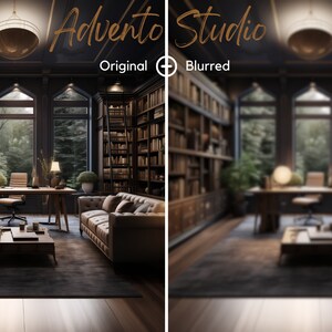 Zoom Background Luxury Library Home Office Professional Zoom Meeting