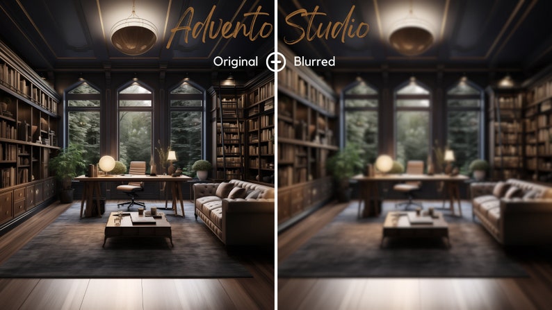 Zoom Background Luxury Library Home Office Professional Zoom Meeting