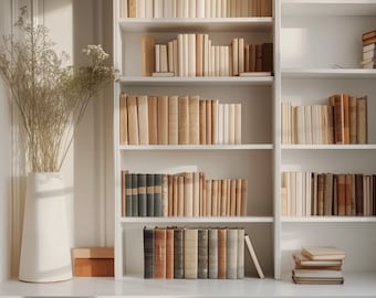 White Modern Office Bookcase Zoom Background | Professional Virtual Background for Zoom/Videoconferences/Streaming | Popular Zoom Background